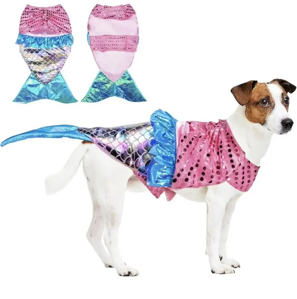 Mermaid Dog Halloween Costume Large